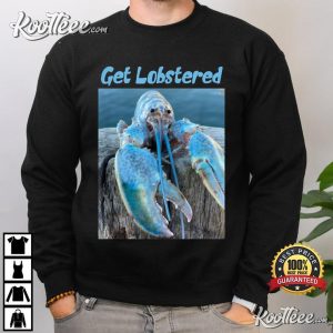 Funny Jumpscare Lobster Meme Blue Crustacean T Shirt 4