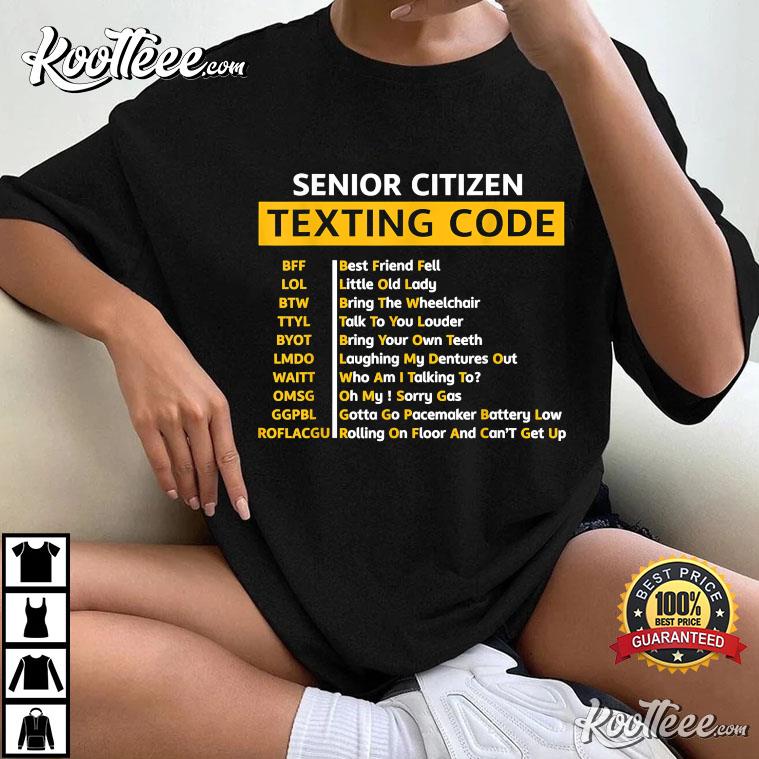 Senior Citizen Texting Code Replay Spotify Code' Men's T-Shirt