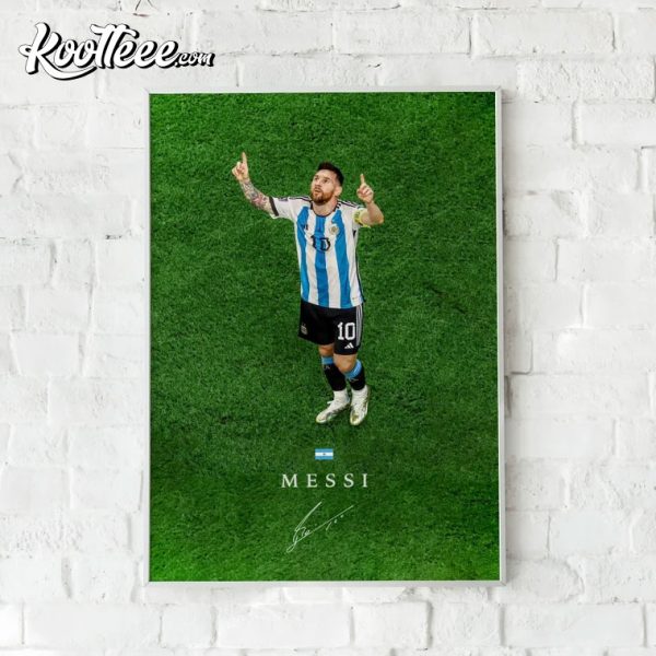 GOAT Messi Signature World Cup 2022 Poster