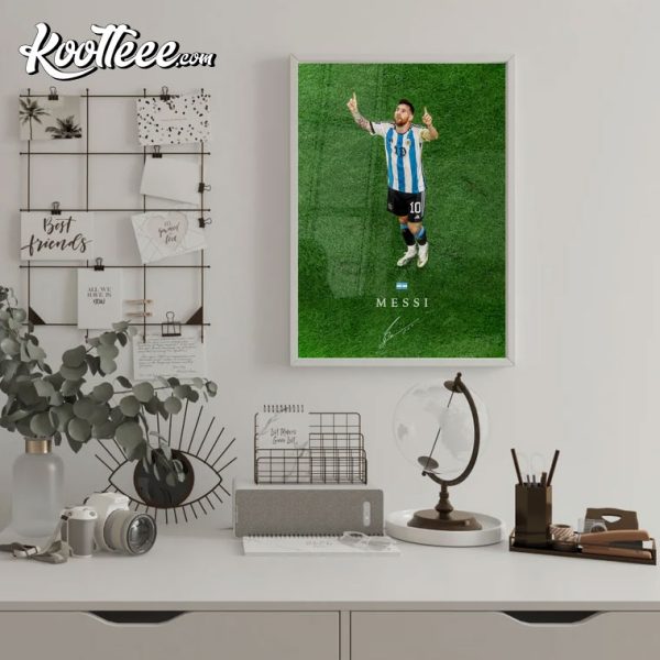 GOAT Messi Signature World Cup 2022 Poster