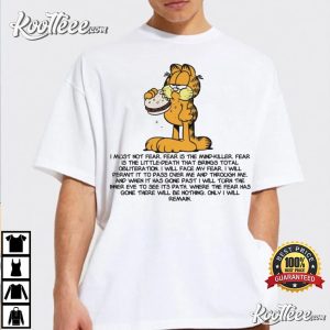 Garfield Hamburger Litany Against Fear Funny T shirt 3