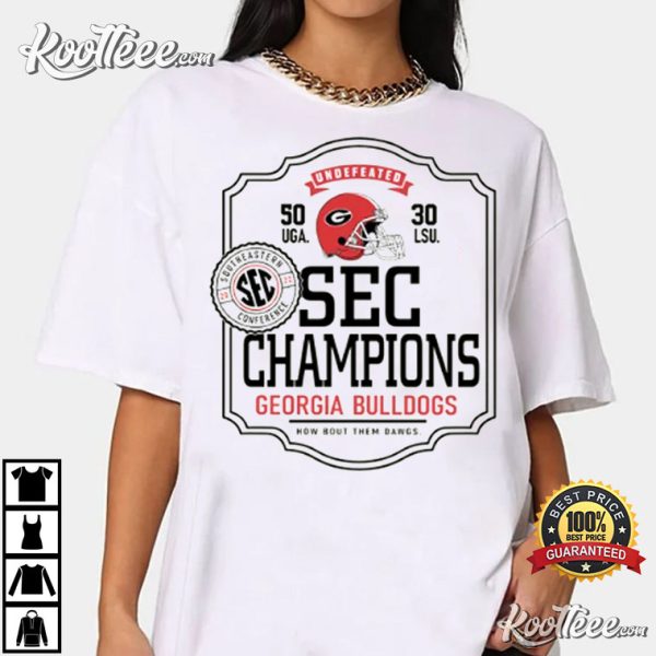 Georgia Bulldogs UGA SEC Champions Elite Players T-Shirt