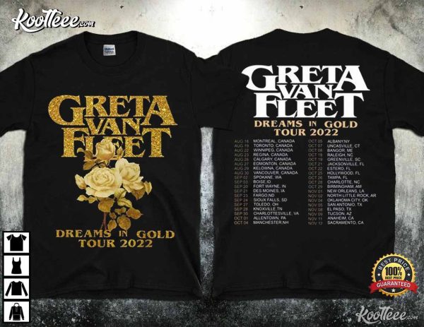 Greta Van Fleet Dream In Gold Tour 2022 T-Shirt
