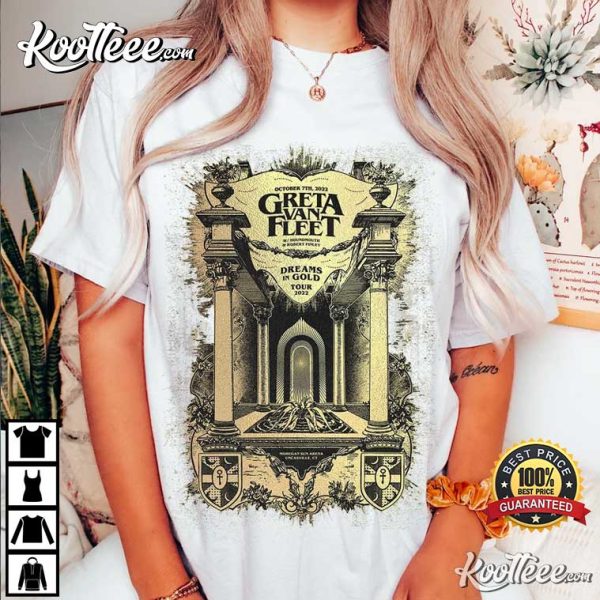 Greta Van Fleet Dreams In Gold Tour T-Shirt