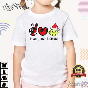 Grinch Peace Love Christmas Unisex T-Shirt Grinch Peace Love Christmas Unisex T Shirt 3