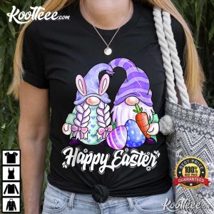 Happy Easter Day 2022 Bunny Gnome Hug Easter Eggs T-Shirt Happy Easter Day 2022 Bunny Gnome Hug Easter Eggs T Shirt 1