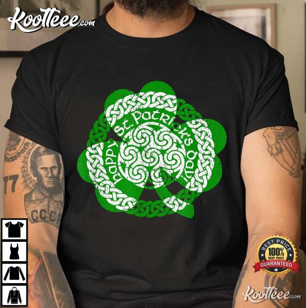 Happy St. Patrick’s Day Shamrock And Celtic Knot T-Shirt