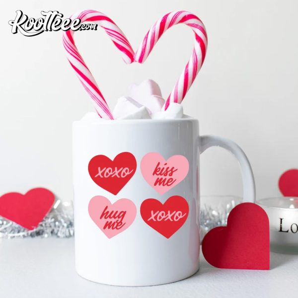 Heart Coffee Mug, Cute Valentines Day Mug, Love You Mug