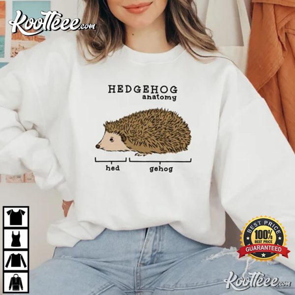 Hedgehog Anatomy Cute Hedgehog Lover T-Shirt