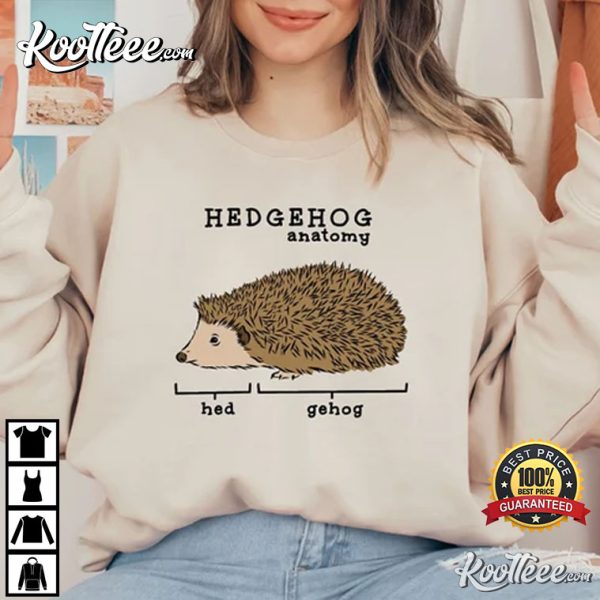 Hedgehog Anatomy Cute Hedgehog Lover T-Shirt