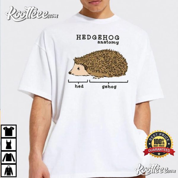 Hedgehog Anatomy Cute Hedgehog Lover T-Shirt