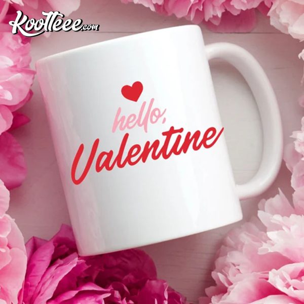 Hello Valentine Mug, Coffee Lover Gift, Valentine Day Mug