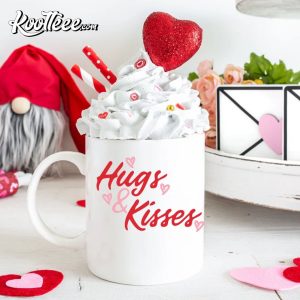 Hugs Kisses Mug, Valentines Day Gift, Valentine Mug