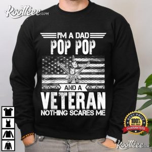 I'm A Dad Pop Pop Veteran Father's Day T-Shirt Im A Dad Pop Pop Veteran Fathers Day T Shirt 3