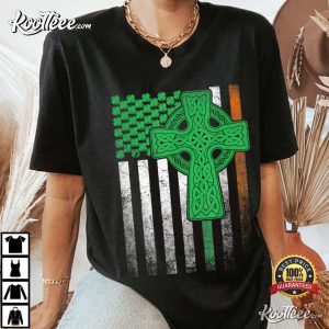 Irish American Flag Ireland St. Patrick’s Day Gift Cross T-Shirt Irish American Flag Ireland St. Patrick’s Day Gift Cross T-Shirt