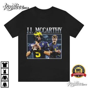 JJ McCarthy Quarterback Michigan Wolverines T-Shirt JJ McCarthy Quarterback Michigan Wolverines T Shirt 3