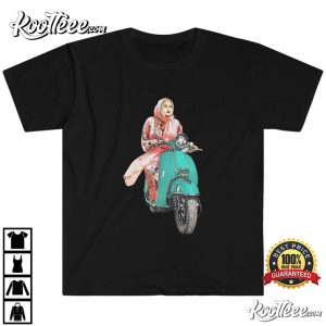 Jennifer Coolidge Tanya McQuoid In The White Lotus Drives Vespa T-shirt Jennifer Coolidge Tanya McQuoid In The White Lotus Drives Vespa T shirt 4