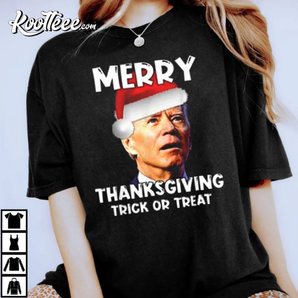 Joe Biden Merry Thanksgiving Trick Or Treat T-Shirt