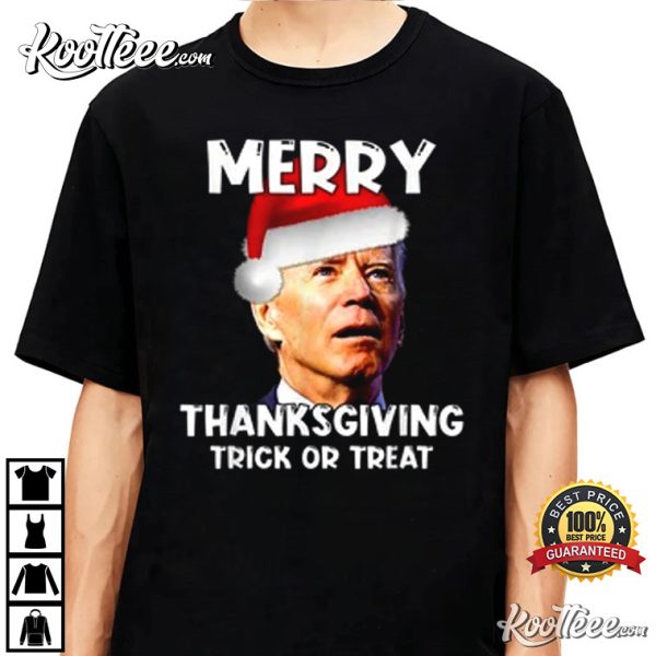 Joe Biden Merry Thanksgiving Trick Or Treat T-Shirt