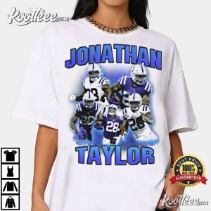 Official jonathan Taylor 28 Indianapolis Colts football retro poster shirt,  hoodie, sweater, long sleeve and tank top