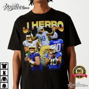 Justin Herbert Los Angeles Chargers T-Shirt Justin Herbert Los Angeles Chargers T Shirt 2