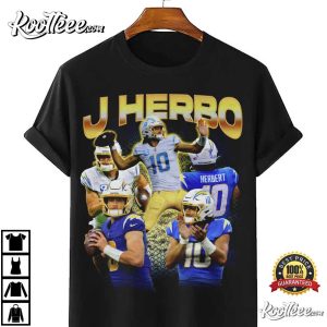 Justin Herbert Los Angeles Chargers T-Shirt Justin Herbert Los Angeles Chargers T Shirt 4