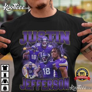 Justin Jefferson Shirt 90s Vintage Graphic Minnesota Football