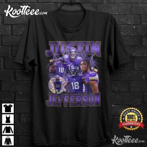 Justin Jefferson Shirt 90s Vintage Graphic Minnesota Football Shirt