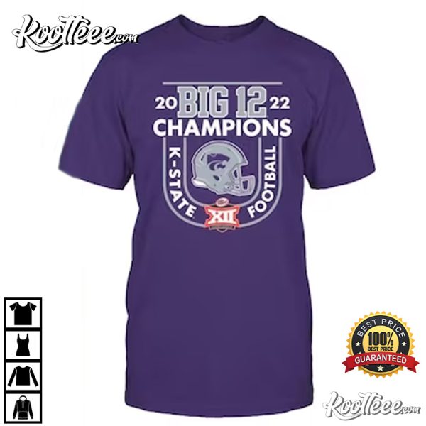 K-State Wildcats 2022 Big 12 Football Champions T-Shirt