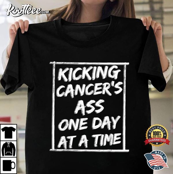 Kicking Cancer Chemotherapy Warrior Survivor T-Shirt