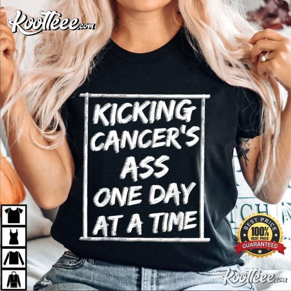 Kicking Cancer Chemotherapy Warrior Survivor T-Shirt