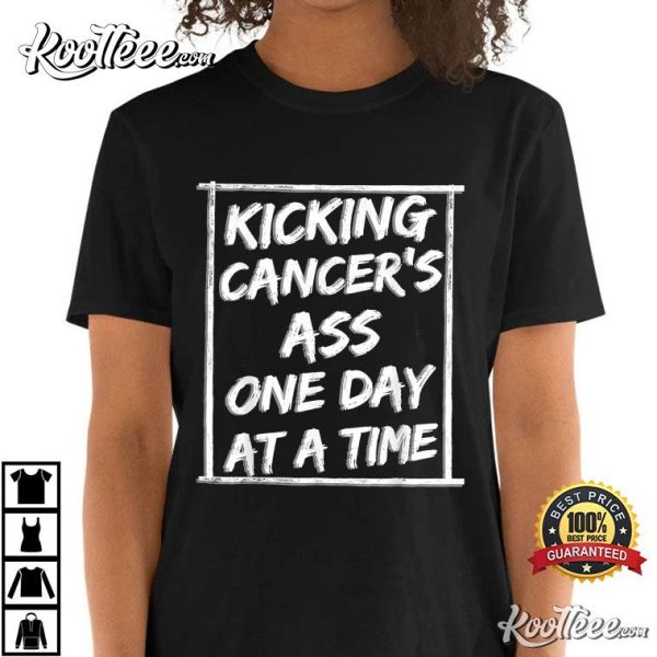 Kicking Cancer Chemotherapy Warrior Survivor T-Shirt