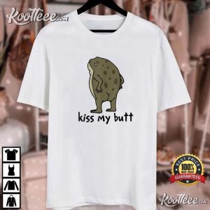 Kiss My Butt Green Frog T-Shirt Kiss My Butt Green Frog T Shirt 1