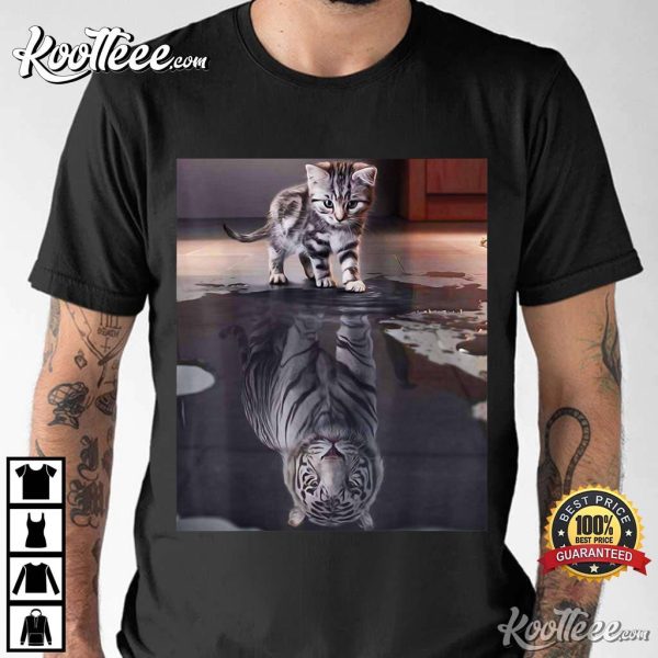 Kitten And Tiger Funny Gifts For Cat Lover T-Shirt