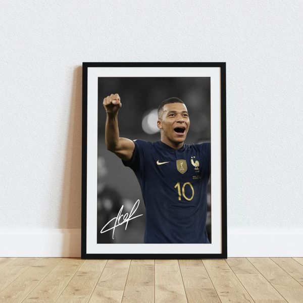 Kylian Mbappe France Autograph Signed Poster