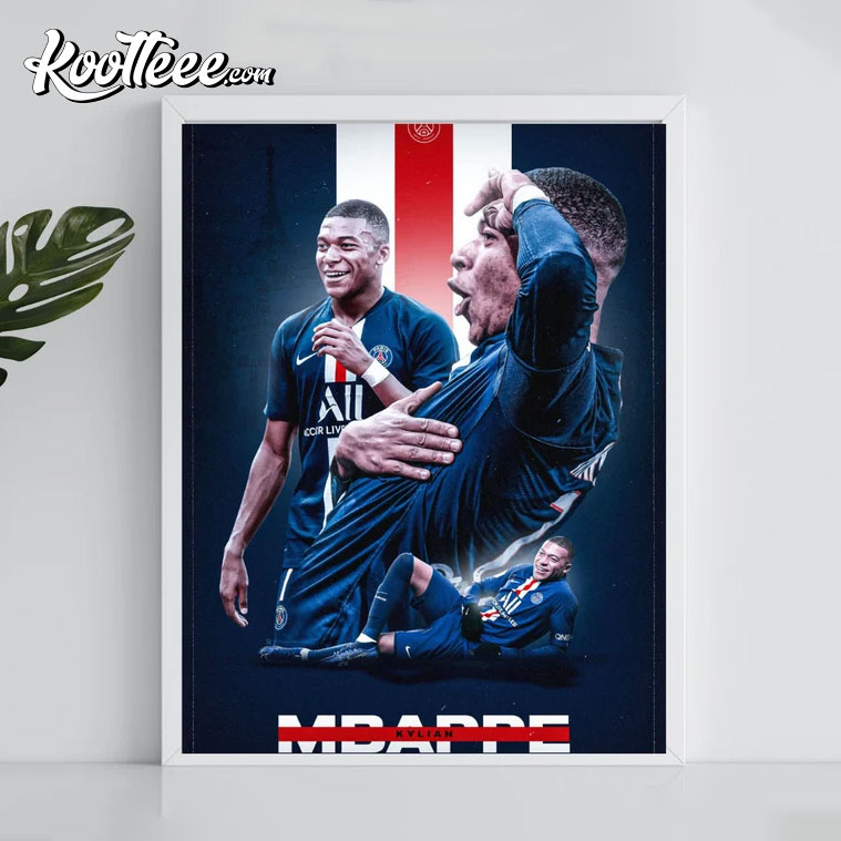 Football Poster, Kylian Mbappe, PSG, DIGITAL Poster