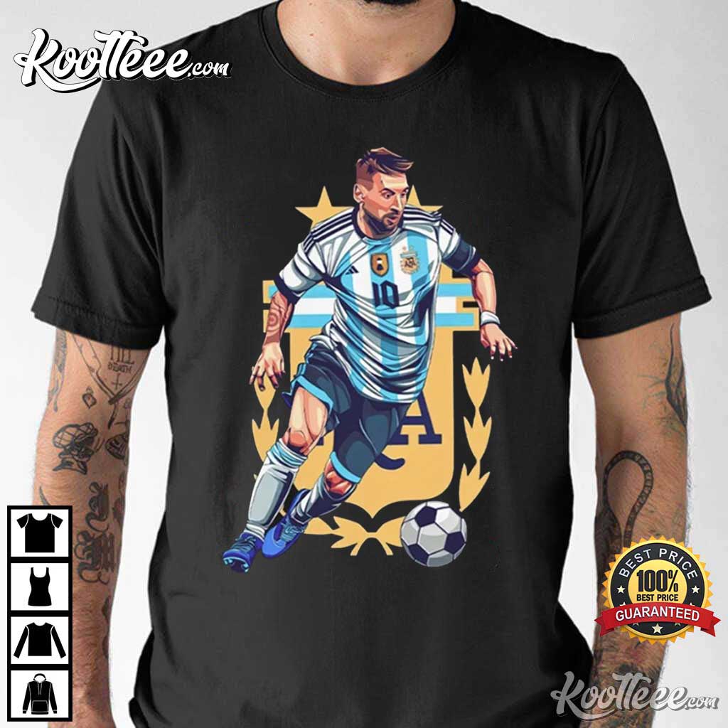 Lionel Messi World Cup Champion T-shirt Football Soccer 