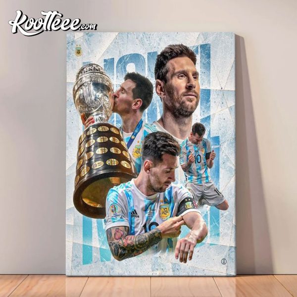 Lionel Messi GOAT World Cup Champion Poster
