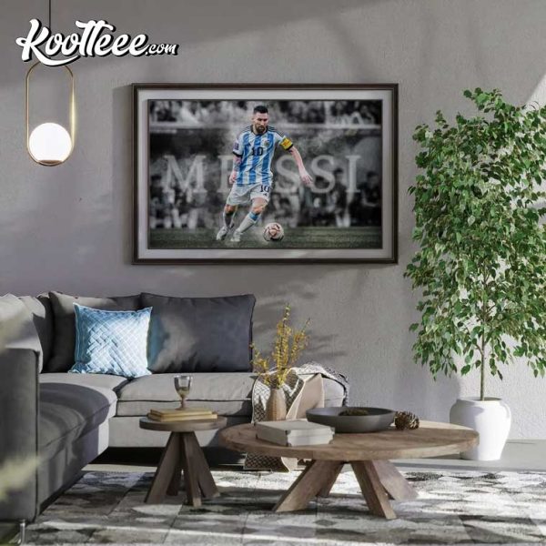 Lionel Messi GOAT World Cup Champion Poster