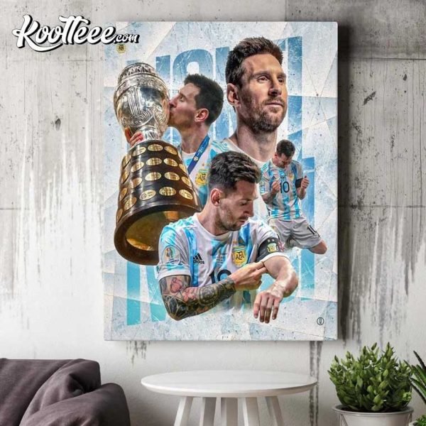 Lionel Messi GOAT World Cup Champion Poster