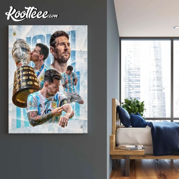 Lionel Messi GOAT World Cup Champion Poster