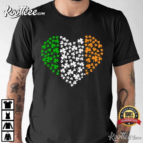 Lucky Shamrocks Heart St Patrick’s Day T-Shirt