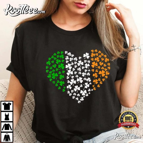 Lucky Shamrocks Heart St Patrick’s Day T-Shirt