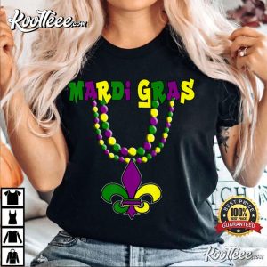 Mardi Grass Fleur De Lis Beads T-Shirt Mardi Grass Fleur De Lis Beads T Shirt 3