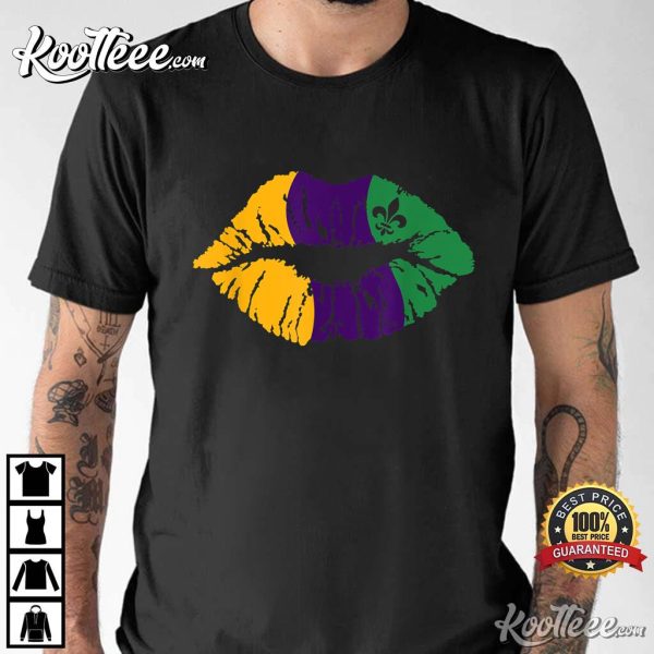 Mardi Grass Lips Kiss Carnival Classic T-Shirt