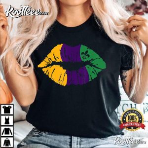 Mardi Grass Lips Kiss Carnival Classic T-Shirt Mardi Grass Lips Kiss Carnival Classic T Shirt 2