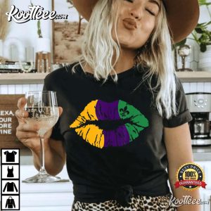 Mardi Grass Lips Kiss Carnival Classic T-Shirt Mardi Grass Lips Kiss Carnival Classic T Shirt 4