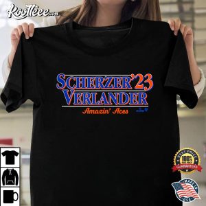 Max Scherzer & Justin Verlander '23 New York Baseball T-Shirt Max Scherzer Justin Verlander 23 New York Baseball T Shirt 1