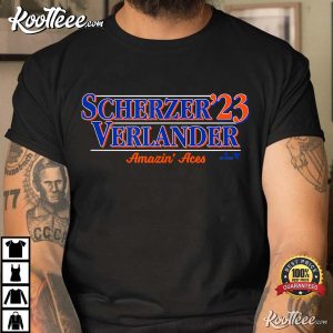Max Scherzer & Justin Verlander '23 New York Baseball T-Shirt Max Scherzer Justin Verlander 23 New York Baseball T Shirt 2