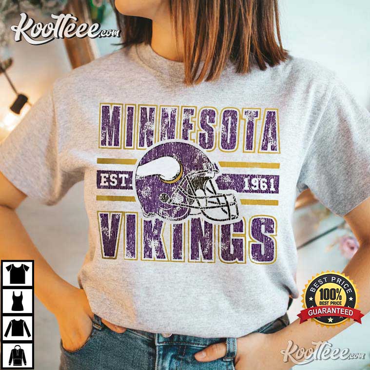 Vintage Minnesota Vikings EST 1961 NFL Football Unisex T-Shirt